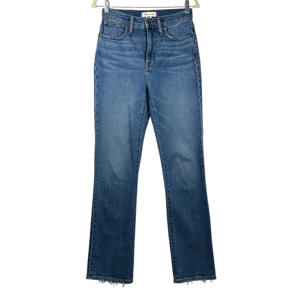 Madewell Slim Demi Boot Jeans Women's 26T Tall‎ Blue Classic High Rise Ankle - Picture 1 of 9